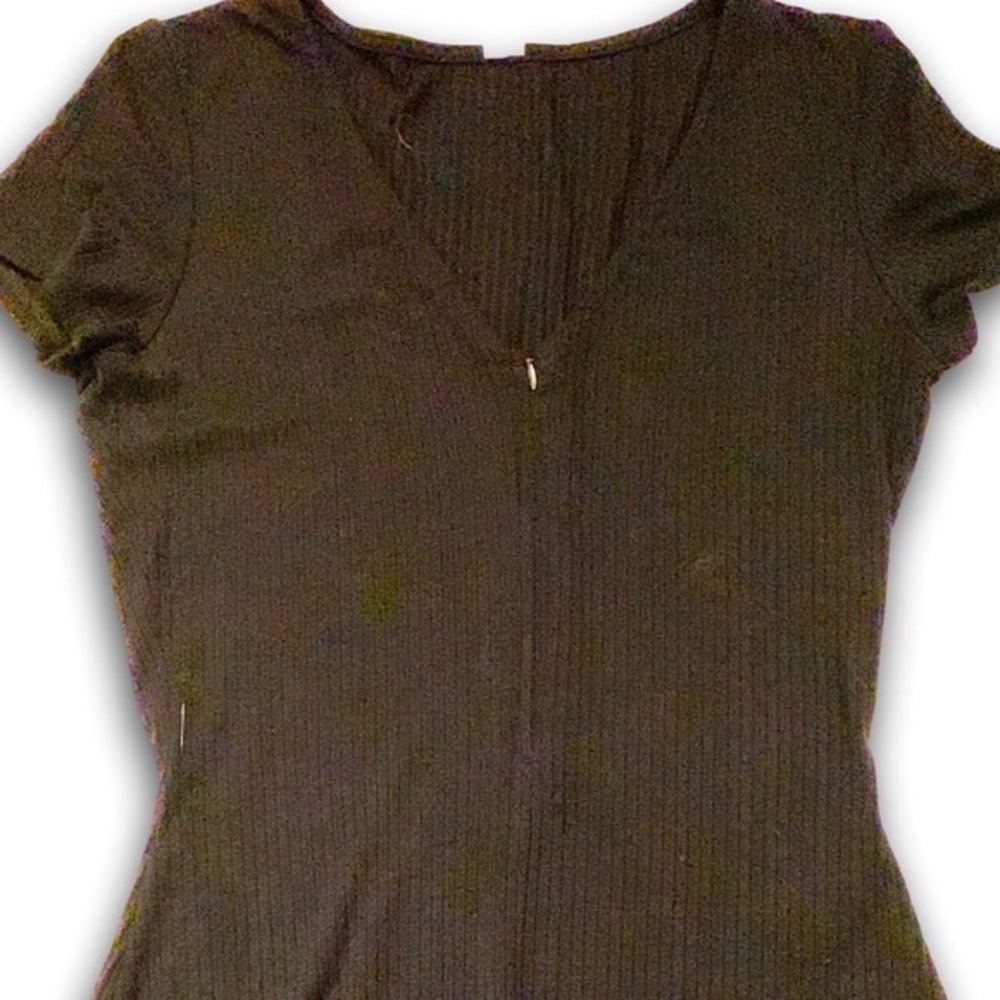 Urban Outfitters Black Short Sleeved Bodysuit Top